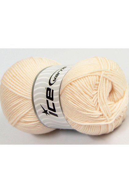 Lot of 4 X 100Gr Skeins Ice Yarns Baby Bio Hand Knitting Yarn Light Beige