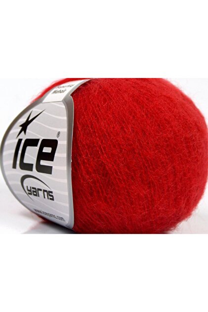 6X25Gr. Superkid Mohair Superkid Mohair Red Luxury, Merino, Winter, Very Fine, Wool, Kid Mohair