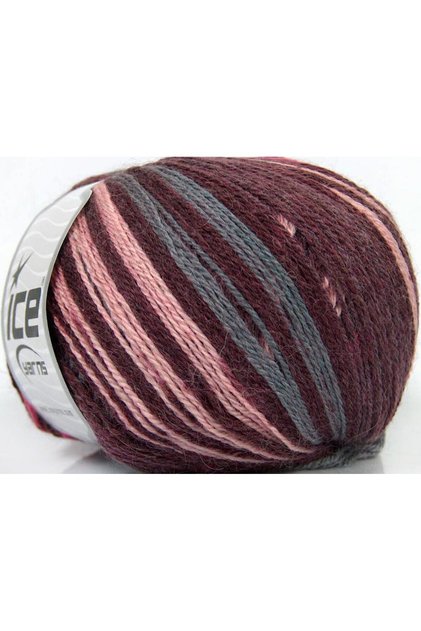 Lot of 4 X 100Gr Skeins Ice Yarns Alpaca Fine Magic (25% Alpaca 35% Wool) Yarn Maroon Pink Grey