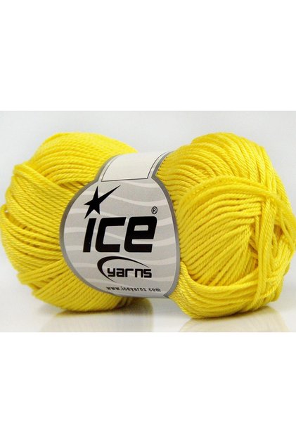 6X50Gr. Giza Cotton Yellow Summer Yarns, Cotton, 100% Cotton