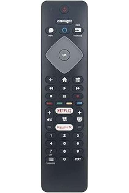 RC4154405/01R Voice Replacement Remote for Philips 4K TVs 70PUS7805/12, 43PUS7906, 50PUS7906