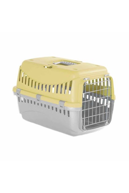 Cusca transport animale GIPSY S, 46x31x32 cm, usa metal, galben