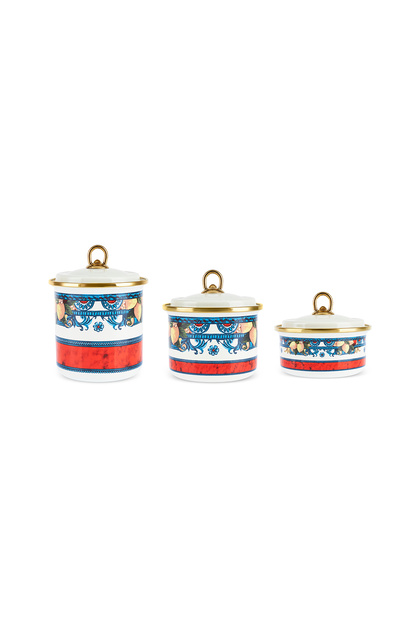 Amalfi Enamel 3-Piece Large Size Jar Set