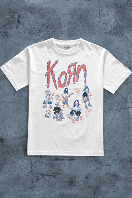 Kendim Seçtim Korn T-shirt Nu Metal RapCore Metal Music Drawing