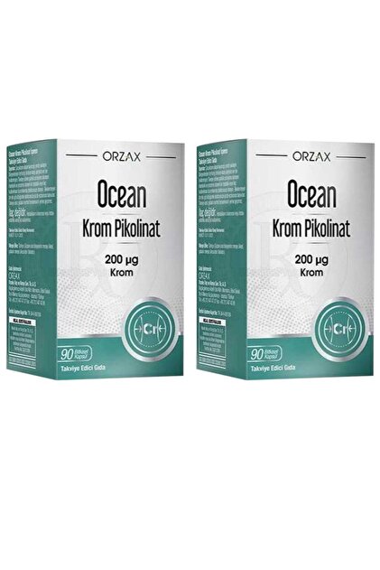Ocean Chromium Picolinate 200 Mcg 90 Capsules 2 Boxes