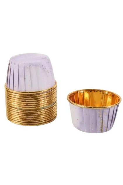 Cupcake/Muffin/Suffle Cake Capsule Purple Marble Patterned 50 Liters