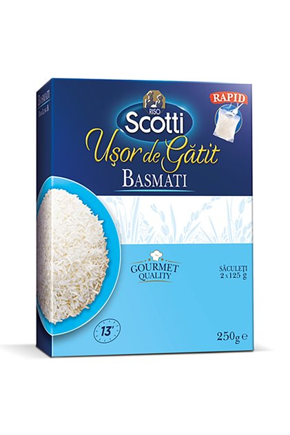 Orez ușor de gătit Riso Scotti Basmati, 250 g x 3
