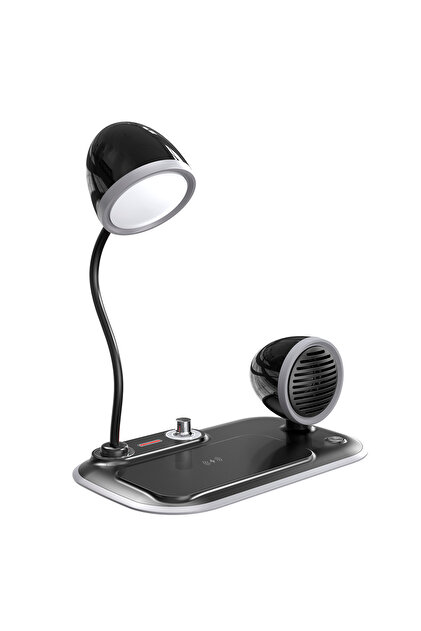 ACL AW6 3'ü 1 Arada Kablosuz Şarj Standı Siyah | Masa Lambası