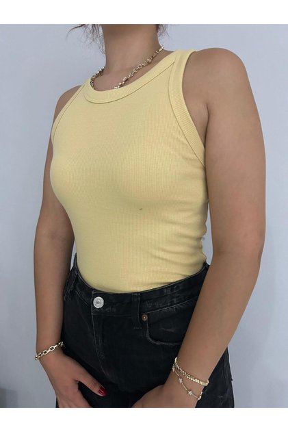 Ribbed Crew Neck Long Undershirt