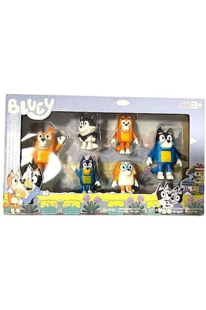Set 6 figurine Bluey, multicolor, 4-6cm