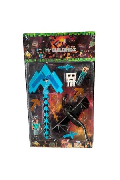Set de construcție, 5 figurine și 7 săbii, multicolor, 5-25 cm
