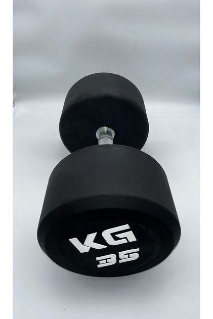 ALİN Sport 35 KG Kauçuk Kaplı Profesyonel Olimpik DUMBBELL ( Dambıl ) - Beyaz KG