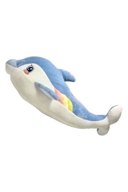 Jucărie de pluș Delfin, Albastru, 60 cm