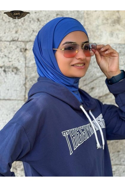 حجاب من قطعتين من قماش ساندي