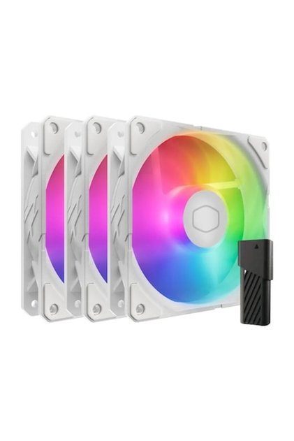 Ανεμιστήρας υπολογιστή Cooler Master SickleFlow Edge 120 ARGB, σετ 3 τεμαχίων, λευκό, 120x120x25mm