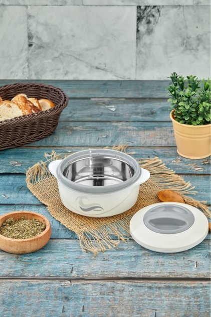 3148 Food Storage Container Leakproof Locking Lid Storage Container Stainless Steel Lunch Box 500 ml White