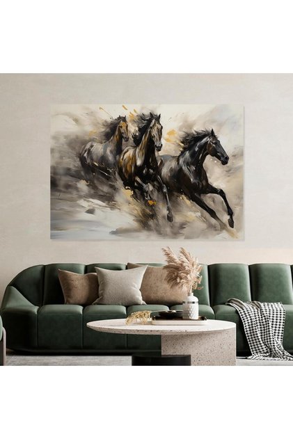 Modern canvas wall art. Brown frame, 50 x 70 cm.