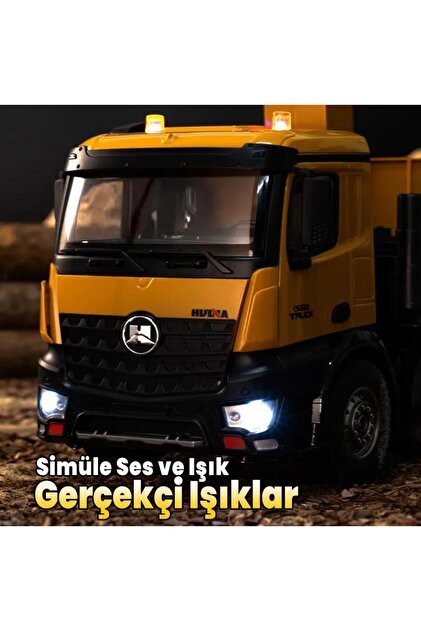 Huina 1538 1/14 26CH 8x4 Damperli Kamyon RC Kumandalı İş Makinesi