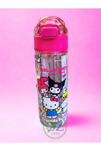 Lisanslı Hello Kitty and Friends500ml Pipetli Kilitlenebilir Kapak Matara