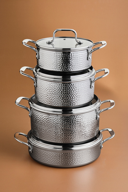 Karaca 3 Ply Powersteel Enzo 8 Parça İndüksiyon Tabanlı Çelik