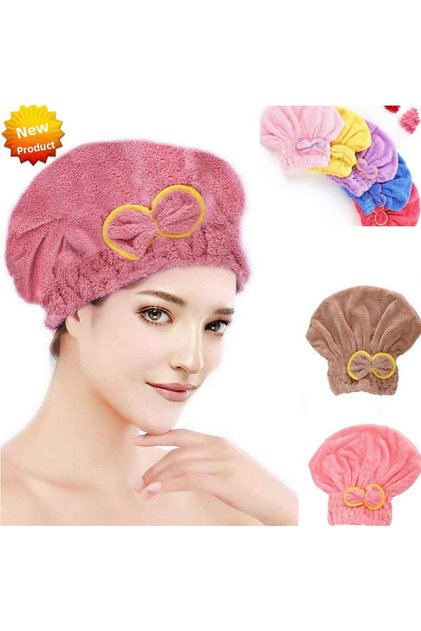 Microfiber Head Towel Hair Drying Cap Shower Towel 1 Piece Head Head Drying Cap