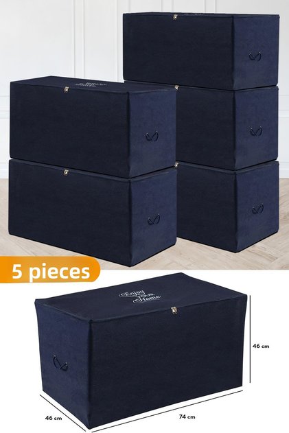 5 Pieces - Large Navy Blue Saddle Bag - 74 x 46 x 46 cm