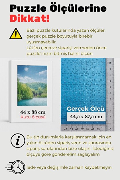 CreaWitch Puzzle Çerçevesi - 48x68 cm 1000 parça Renkli Siyah