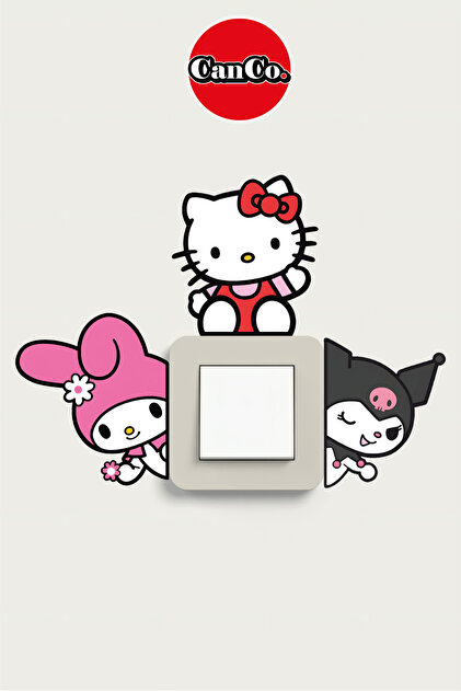 CanCo Store Hello Kitty Kuromi My Melody Set Su Geçirmez Yüksek