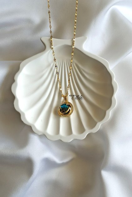Women'S, Sky Necklace, Stainless Steel, Gold, Planet Necklace, Non Tarnish, Necklace, Gift