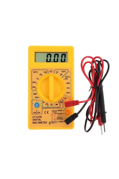 Dt 830B Dijital Akım Voltaj Amper Ölçüm Aleti Multimetre- Avometre Pil Dahil