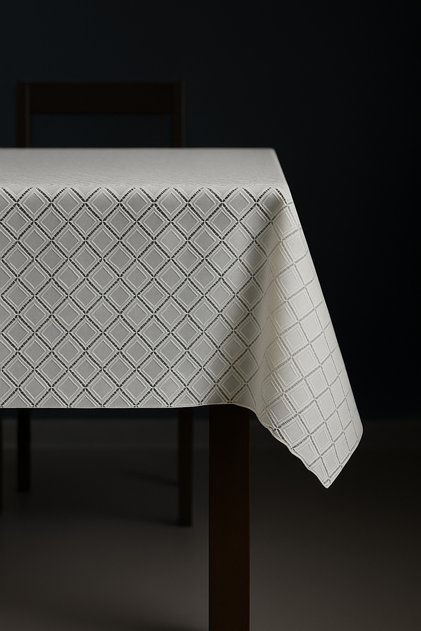 Luxurious Patterned Wicker PVC Transparent-Coated Oilcloth Tablecloth Waterproof, Wipeable, and Durable