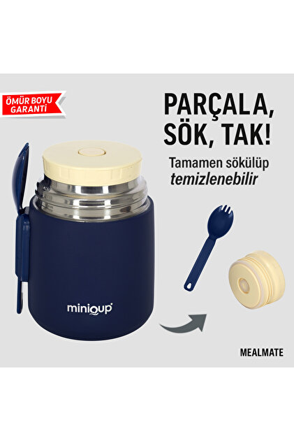 MiniQup MealMate Yemek Termosu 500ml – Çelik, Sızdırmaz, BPA