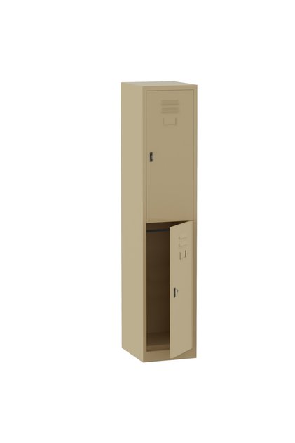 Godrej 2 Door Steel Locker with Heavy-Duty Construction Scratch-Resistant Beige Finish