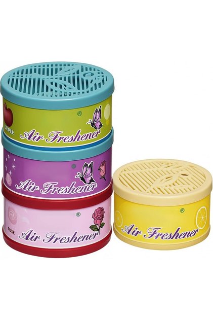 Air Freshener 4-Pack – Assorted Scented Gel Cans for Home, Office, Car & Bathroom – Long-Lasting