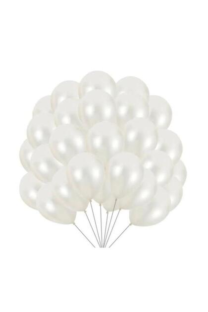 5 Metallic White Balloons - Birthday Concept - Party Supplies - Bride to Be Supplies