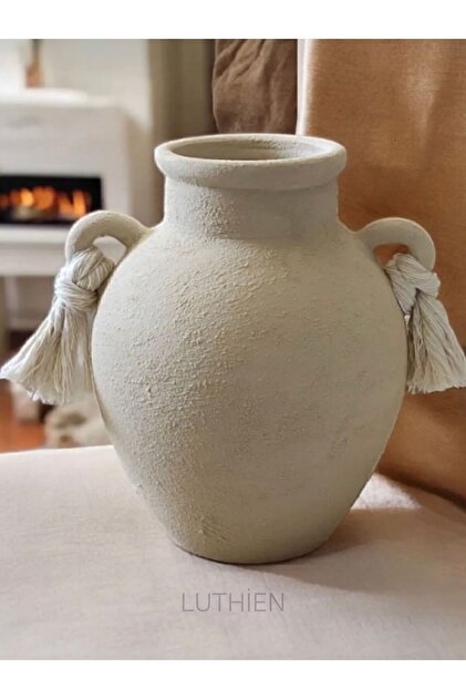 Dokulu Kulplu Tasarım Küp Vazo ( 18 Cm Boy )