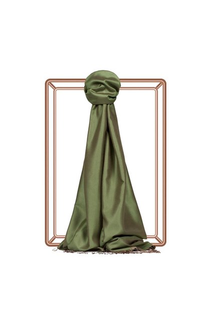 Double Sided Silk Shawl - Ottoman Green