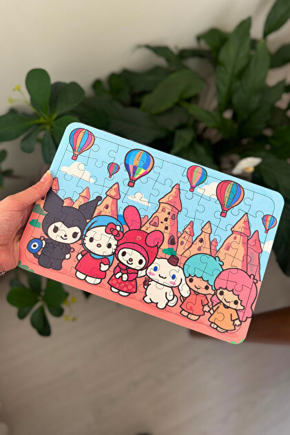 caps office 54 Parça Ahşap Puzzle & Yapboz – Kuromi, Hello Kitty
