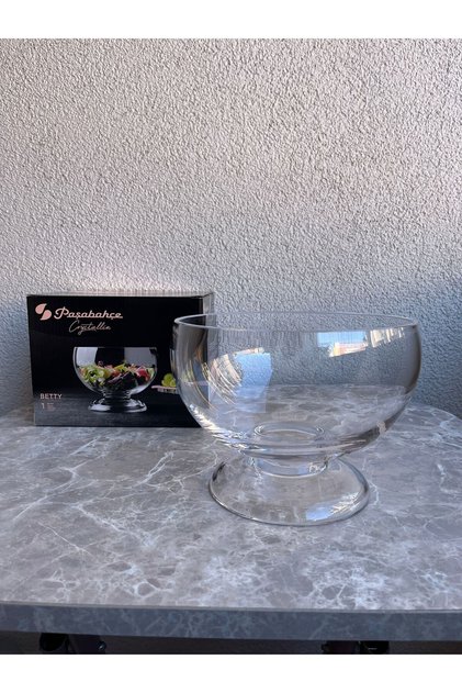 31796 Crystallin Betty Ayaklı Salata Kasesi 150mm (EL IMALAT) Orjin. Kutuludur