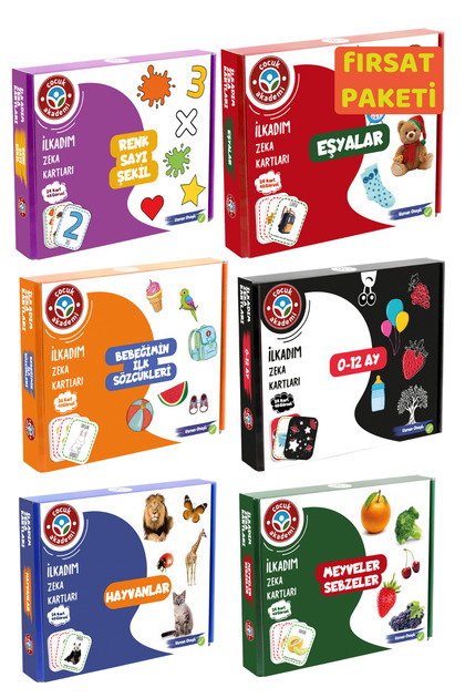 マンモスKIDS トレーディングカード　1BOX　新品未開封 Çocuk Akademi Ilkadım Zeka Kartları (6 Adet) - Fiyatı, Yorumları