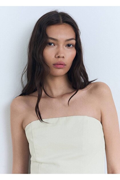 Strapless Flared Blouse