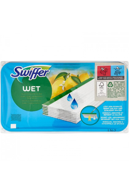 Rezerve lavete umede Sweeper pentru pardoseală, compatibile cu mopul Swiffer, lămâie, 24 bucăți