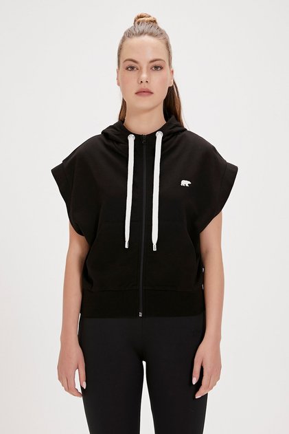 Kelly Black Full-Zip Sweatshirt