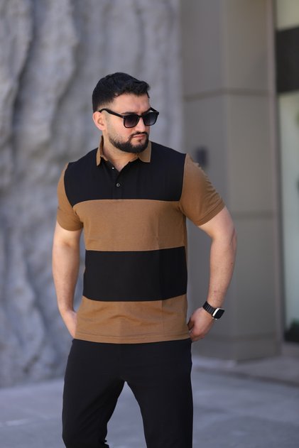 Men's Non-Shrink Cotton Fabric Polo Neck T-Shirt