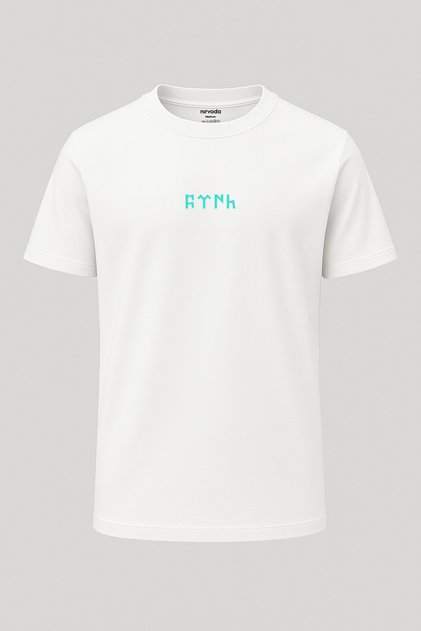 Gokturkish Turkish Written Turquoise Print Unisex Crew Neck T-Shirt