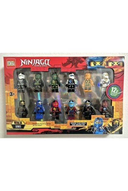Комплект фигурки Virtual Trend®, Ninjago, Пластмаса, 12 части, Многоцветни