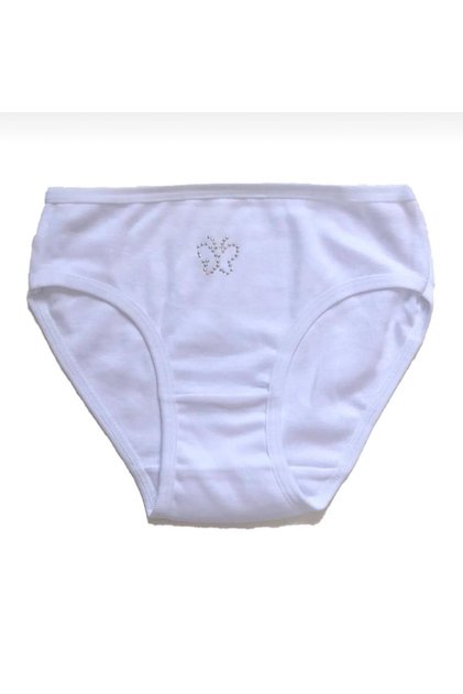 Hawks, 12 Pack, Stone Printed Girls' Panties White 100% Cotton *****