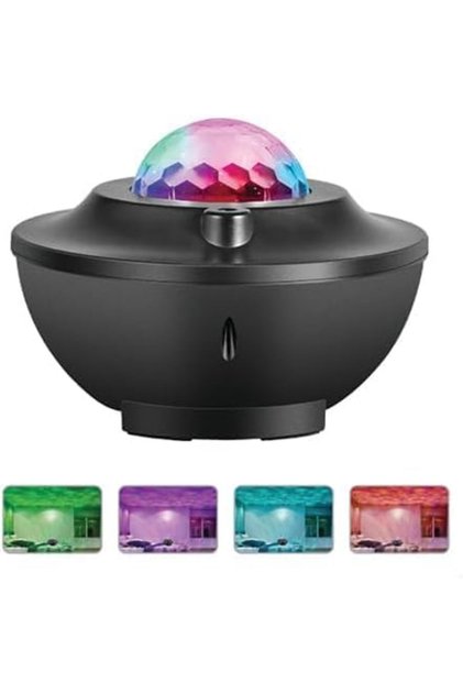 Projector with Colorful Lighting and Built-in 4W Speaker + Remote – DLC-32804