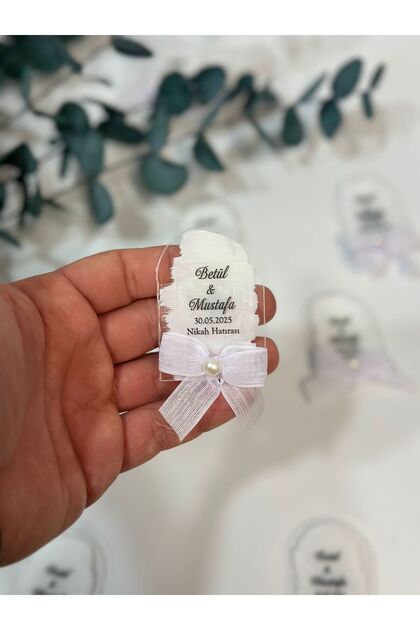 ouzhanya hediyelik Pencere Model Pleksi Magnet Nikah Nişan Söz