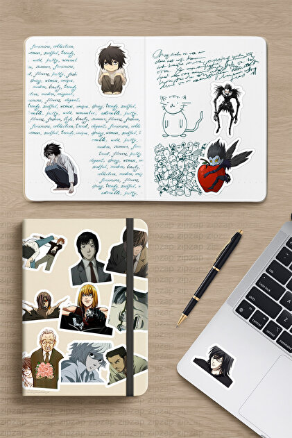 ZipZap Death Note Anime Telefon Laptop Bullet Journal Yapışkanlı